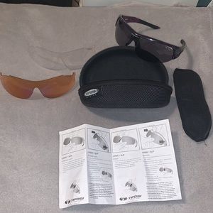 Tifosi Interchangeable Athletic Sunglasses with Purple Frame